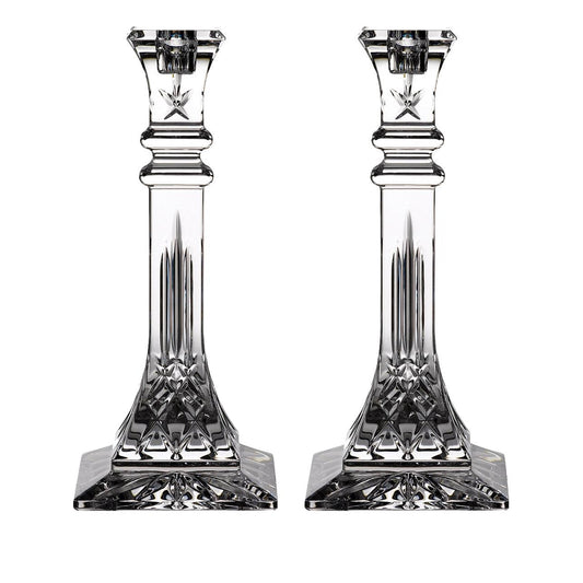 Lismore Candlestick Pair (25cm) (Waterford Crystal) - Gallery Gifts Online 