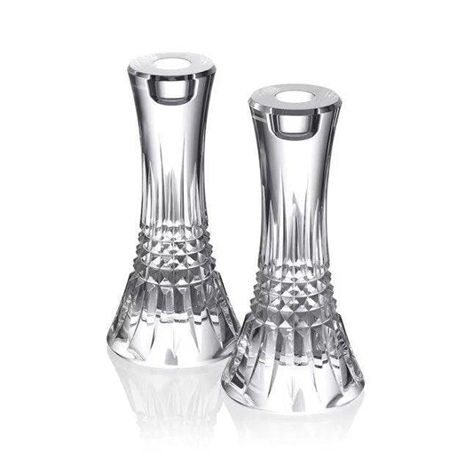 Lismore Diamond Candlestick Pair (7") (Waterford Crystal) - Gallery Gifts Online 