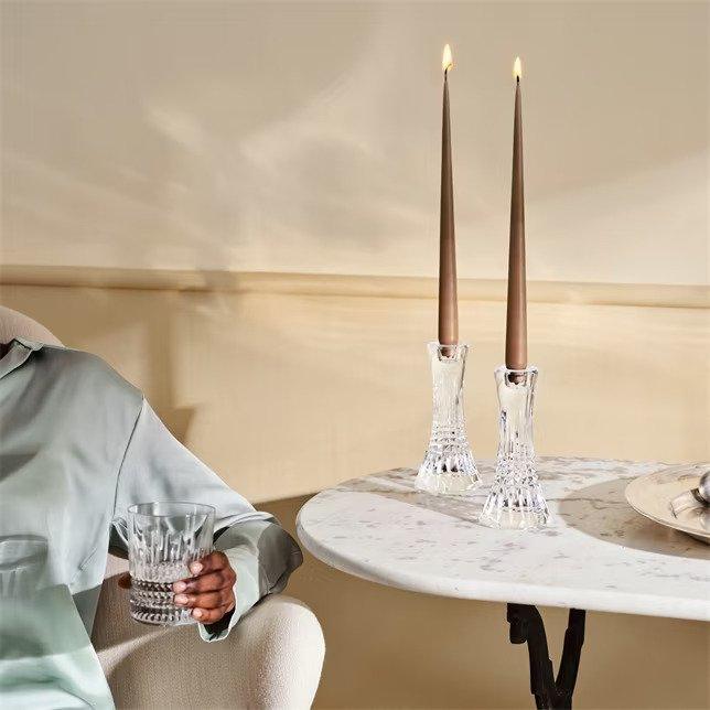 Lismore Diamond Candlestick Pair (7") (Waterford Crystal) - Gallery Gifts Online 