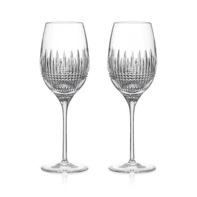 Lismore Diamond White Wine set of 2 (Waterford Crystal) - Gallery Gifts Online 