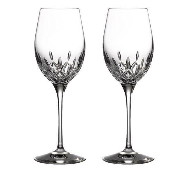 Lismore Essence White Wine Glass Pair (Waterford Crystal) - Gallery Gifts Online 