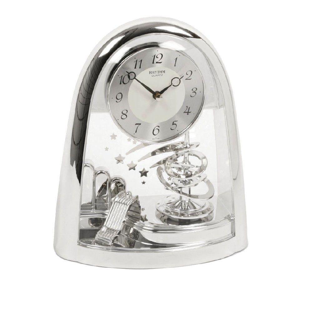 Mantel Arch Silver - Rhythm Clock (Widdop) - Gallery Gifts Online 