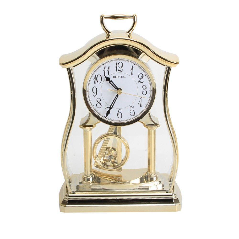 Mantel Pendulum Acrylic Gold - Rhythm Clock (Widdop) - Gallery Gifts Online 