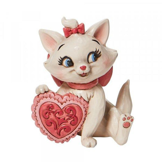 Marie Heart Mini Figurine (Disney Traditions by Jim Shore) - Gallery Gifts Online 