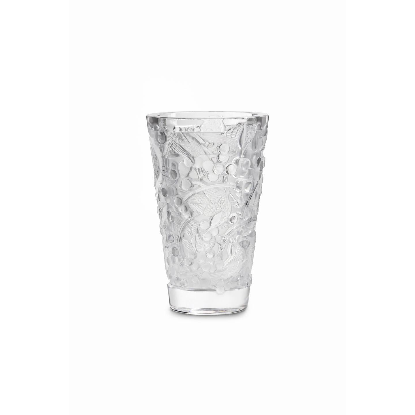 Merles Et Raisins Vase Medium Size (Lalique) - Gallery Gifts Online 