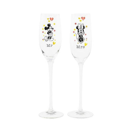 Mickey and Minnie Mouse Toasting Glasses (Disney Traditions by Jim Shore) - Gallery Gifts Online 