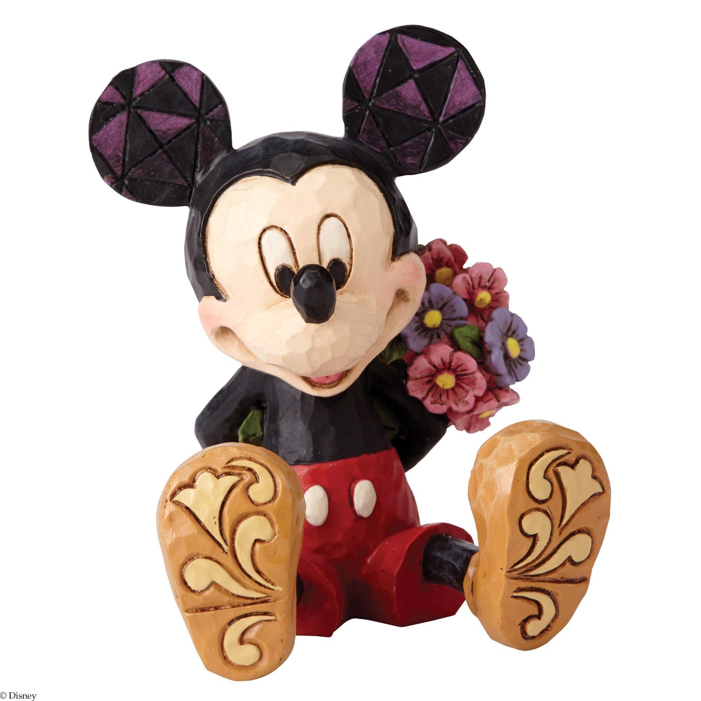Mickey Mouse with Flowers Mini Figurine (Disney Traditions by Jim Shore) - Gallery Gifts Online 