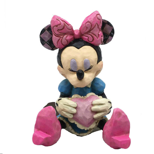 Minnie Mouse with Heart Mini Figurine (Disney Traditions by Jim Shore) - Gallery Gifts Online 