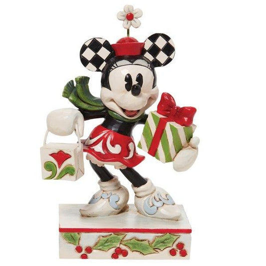 Minnie with Bag and Present Figurine (Disney Showcase Collection) - Gallery Gifts Online 