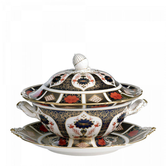 Old Imari - Soup Tureen, Cover & Stand (Royal Crown Derby) - Gallery Gifts Online 