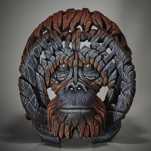 Orangutan Bust Sculpture (Edge Sculpture by Matt Buckley) - Gallery Gifts Online 