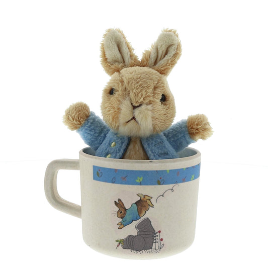 Peter Rabbit Bamboo Mug & Soft Toy Gift Set (Beatrix Potter) - Gallery Gifts Online 