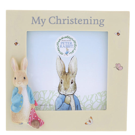 Peter Rabbit Christening Photo Frame (Beatrix Potter) - Gallery Gifts Online 