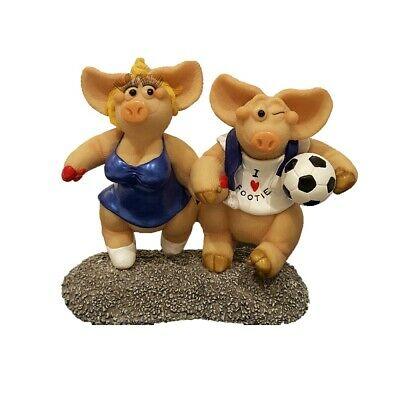 Piggin Blue Scarf Footballer (Piggin) - Gallery Gifts Online 