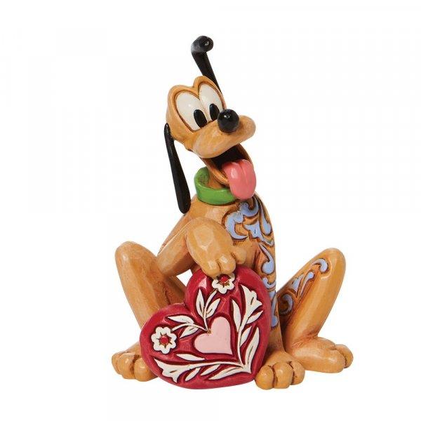 Pluto Heart Mini Figurine (Disney Traditions by Jim Shore) - Gallery Gifts Online 