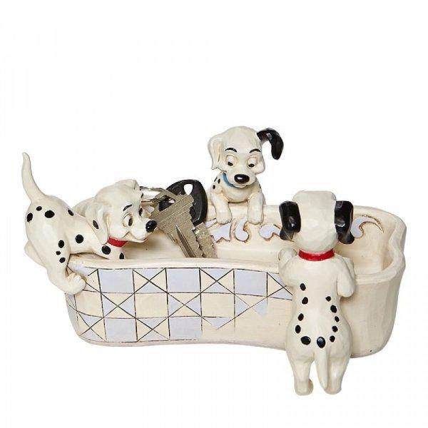Puppy Bowl - 101 Dalmatians Bone Shaped Dish (Disney Traditions by Jim Shore) - Gallery Gifts Online 