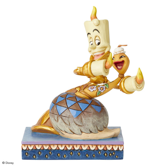 Romance by Candlelight (Lumiere and Feather Duster Figurine) (Disney Traditions by Jim Shore) - Gallery Gifts Online 