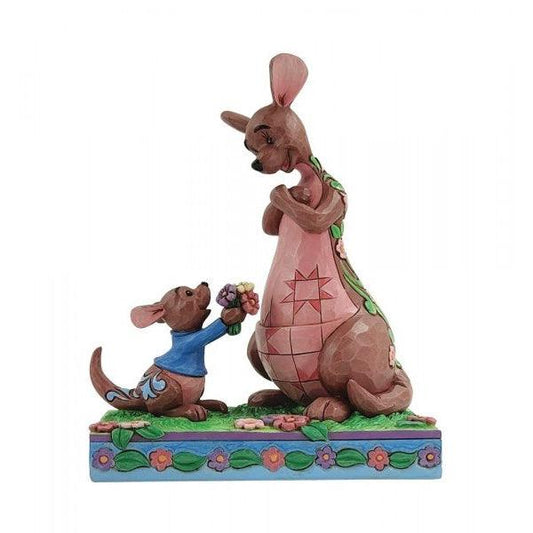 Roo Giving Kanga Flowers Figurine (Disney Traditions by Jim Shore) - Gallery Gifts Online 