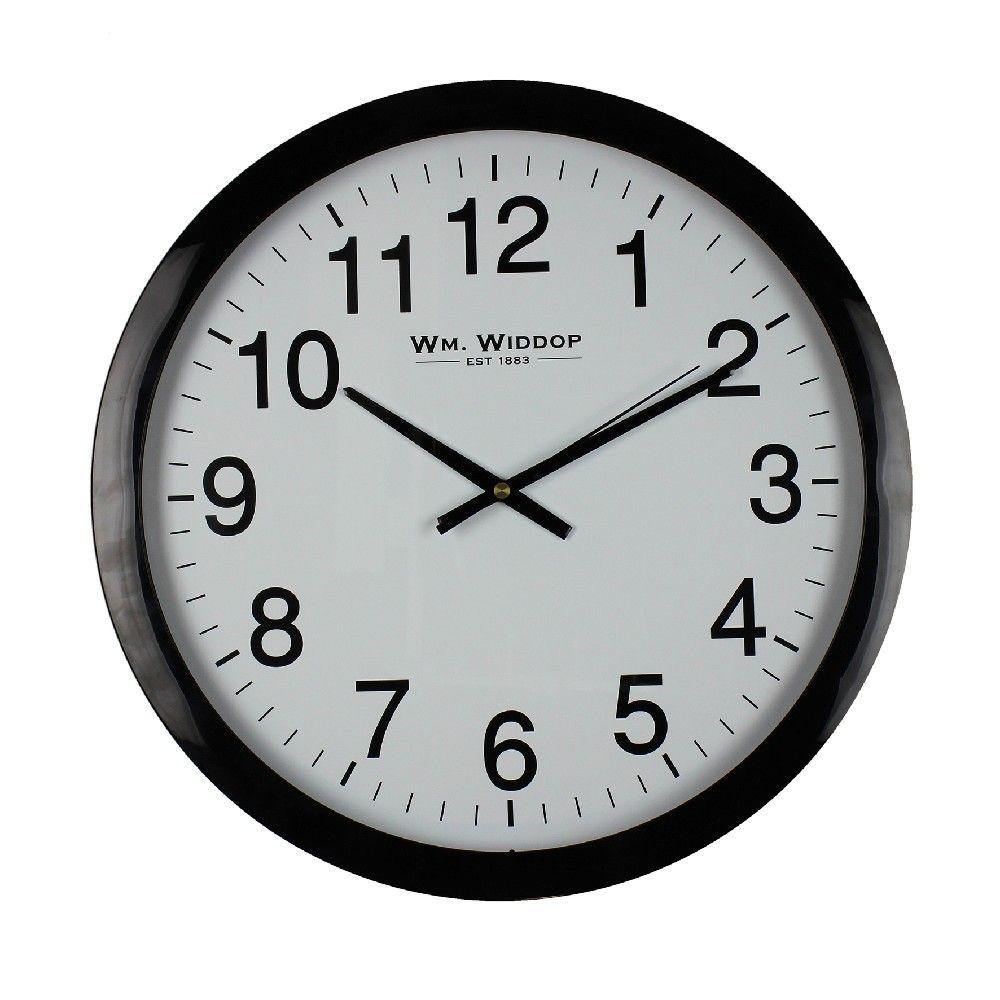 Round Wall Clock Black (Widdop) - Gallery Gifts Online 