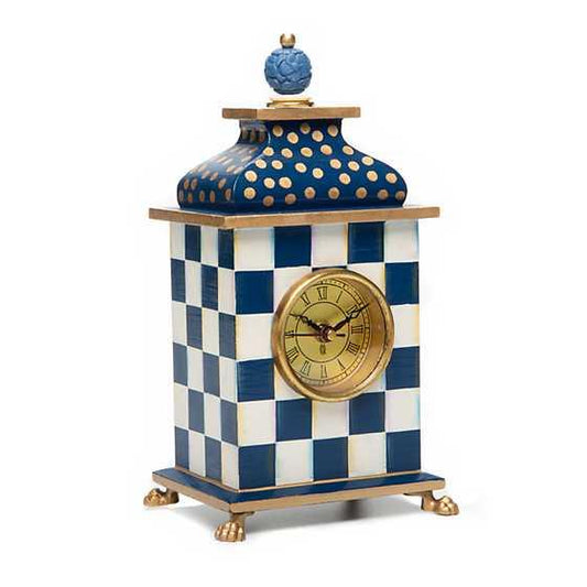 Royal Check Desk Clock (Mackenzie Childs) - Gallery Gifts Online 