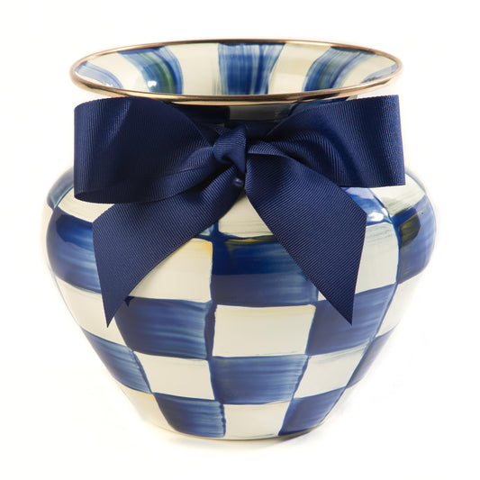 Royal Check Large Vase (Mackenzie Childs) - Gallery Gifts Online 
