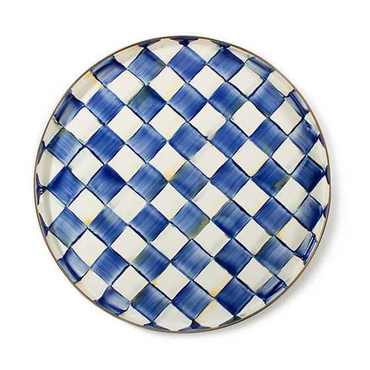 Royal Check Round Tray (Mackenzie Childs) - Gallery Gifts Online 