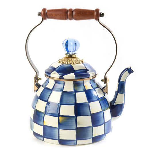 Royal Check Tea Kettle - 1.8L (Mackenzie Childs) - Gallery Gifts Online 