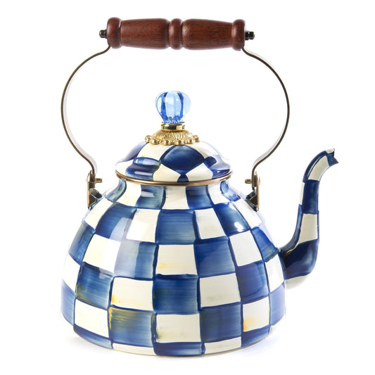 Royal Check Tea Kettle - 2.8L (Mackenzie Childs) - Gallery Gifts Online 