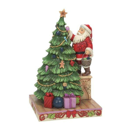 Santa on Step Decorating Tree (Christmas Ornaments) - Gallery Gifts Online 