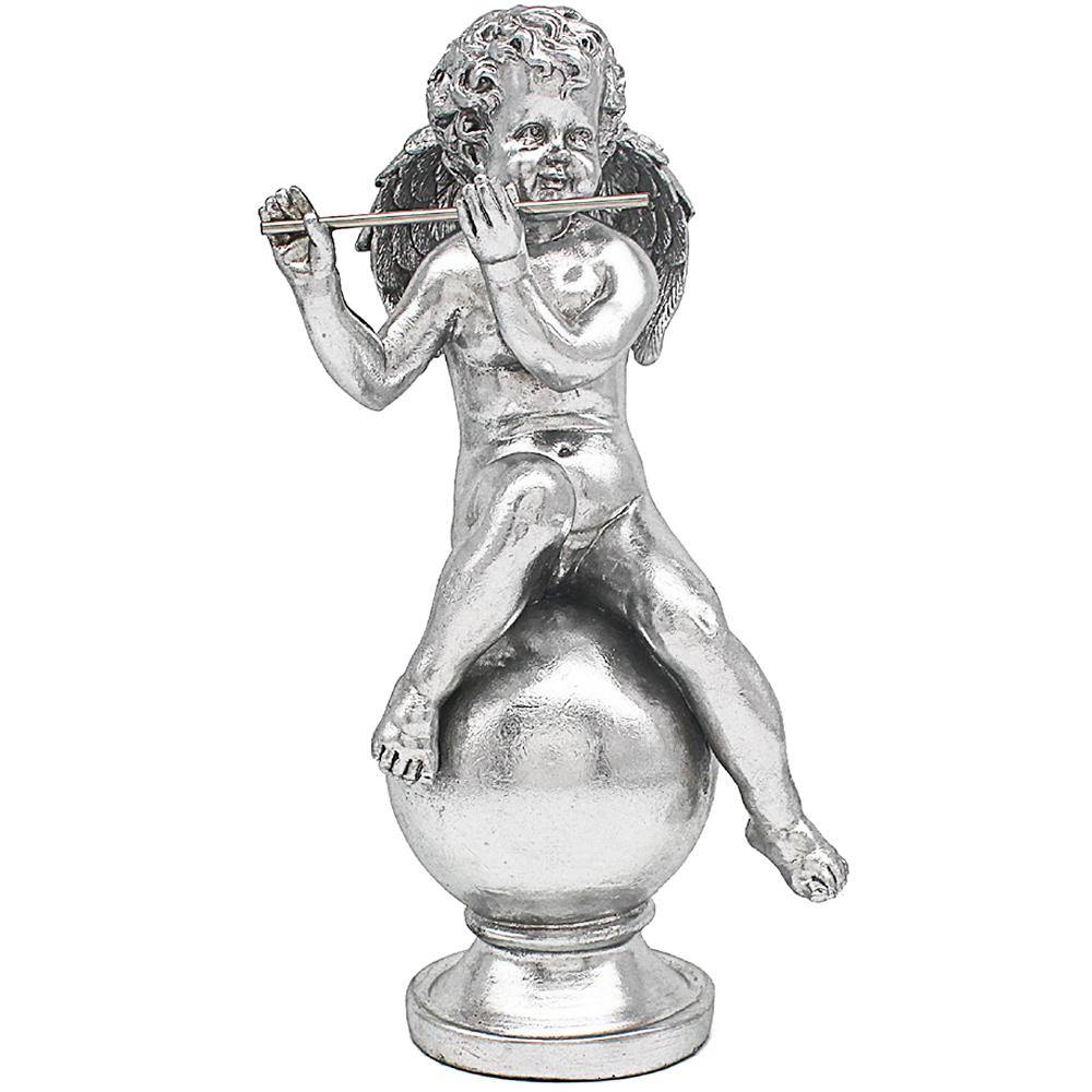 Silver Art - Cherub with Flute (Leonardo) - Gallery Gifts Online 