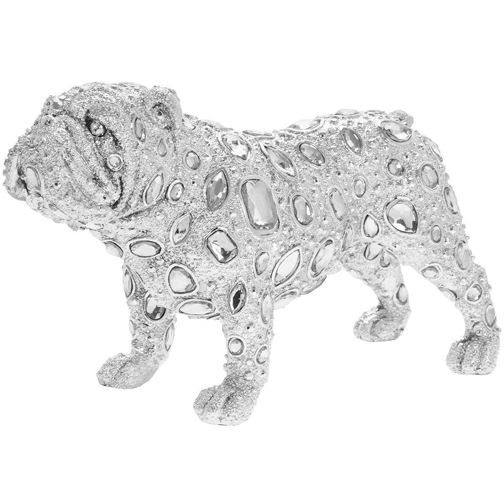 Silver Art - Diamante Bulldog Standing (Leonardo) - Gallery Gifts Online 