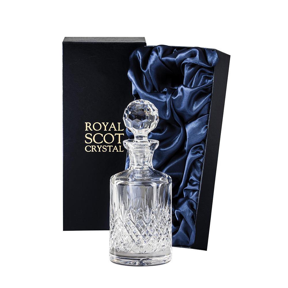 Single Malt Round Spirit Decanter - Edinburgh (Royal Scot Crystal) - Gallery Gifts Online 