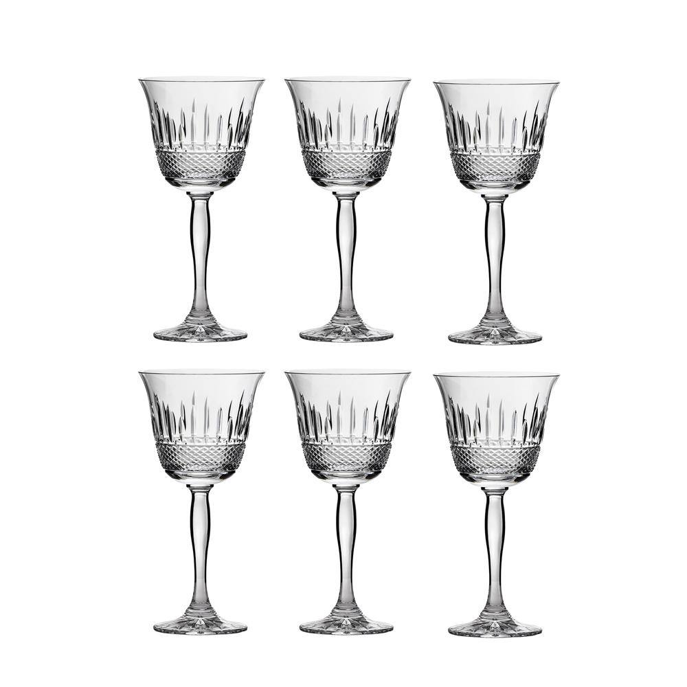 Six Large Sized Wine - Eternity (Royal Scot Crystal) - Gallery Gifts Online 