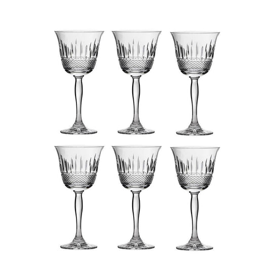 Six Large Sized Wine - Eternity (Royal Scot Crystal) - Gallery Gifts Online 