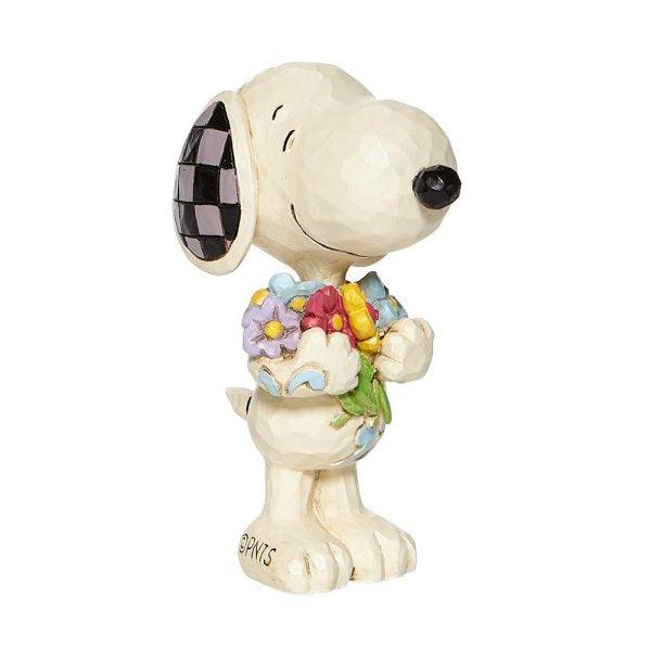 Snoopy with Flowers Mini Figurine (Snoopy) - Gallery Gifts Online 