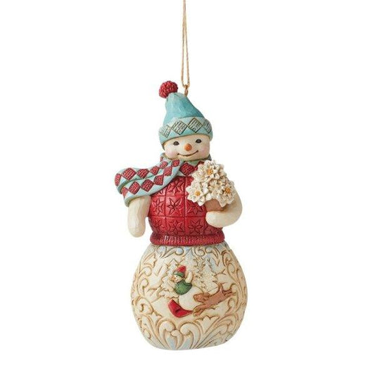 Snowman Hanging Ornament (Christmas Ornaments) - Gallery Gifts Online 