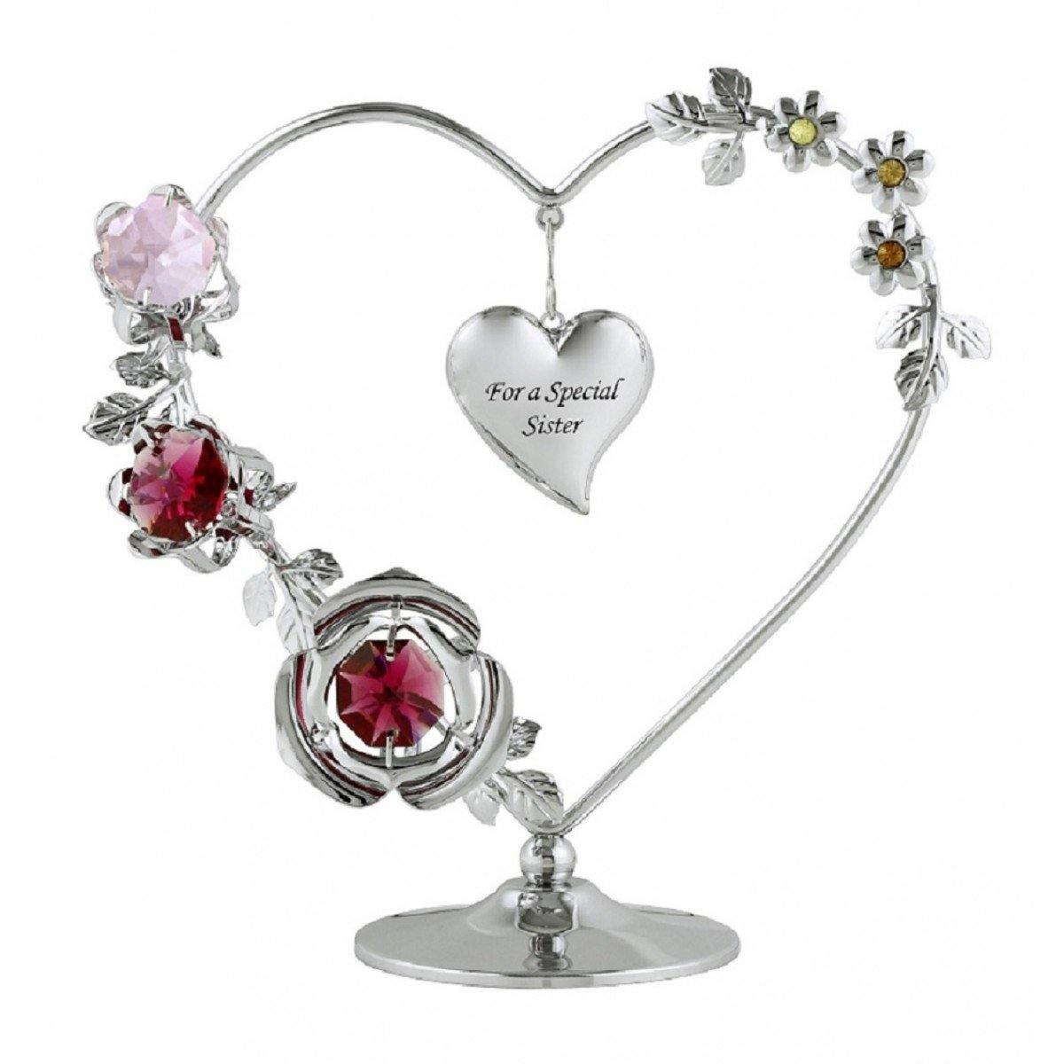 Special Sister Heart Wreath (Crystal World) - Gallery Gifts Online 