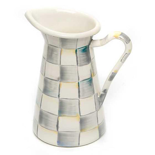 Sterling Check Enamel Practical Pitcher - Small (Mackenzie Childs) - Gallery Gifts Online 