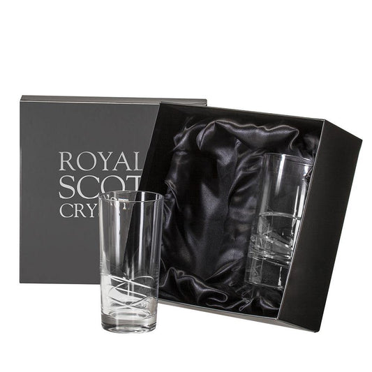 Tall Tumbler Pair - Skye (Royal Scot Crystal) - Gallery Gifts Online 