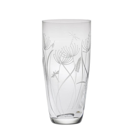 Tall Vase - Dragonfly (Royal Scot Crystal) - Gallery Gifts Online 