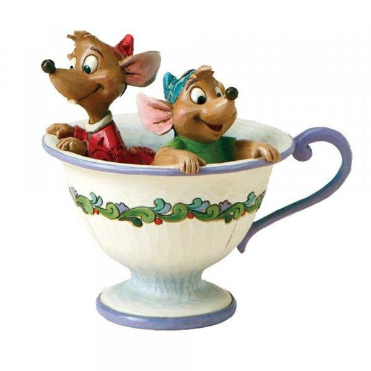 Tea For Two - Jaq & Gus Figurine (Disney Traditions by Jim Shore) - Gallery Gifts Online 