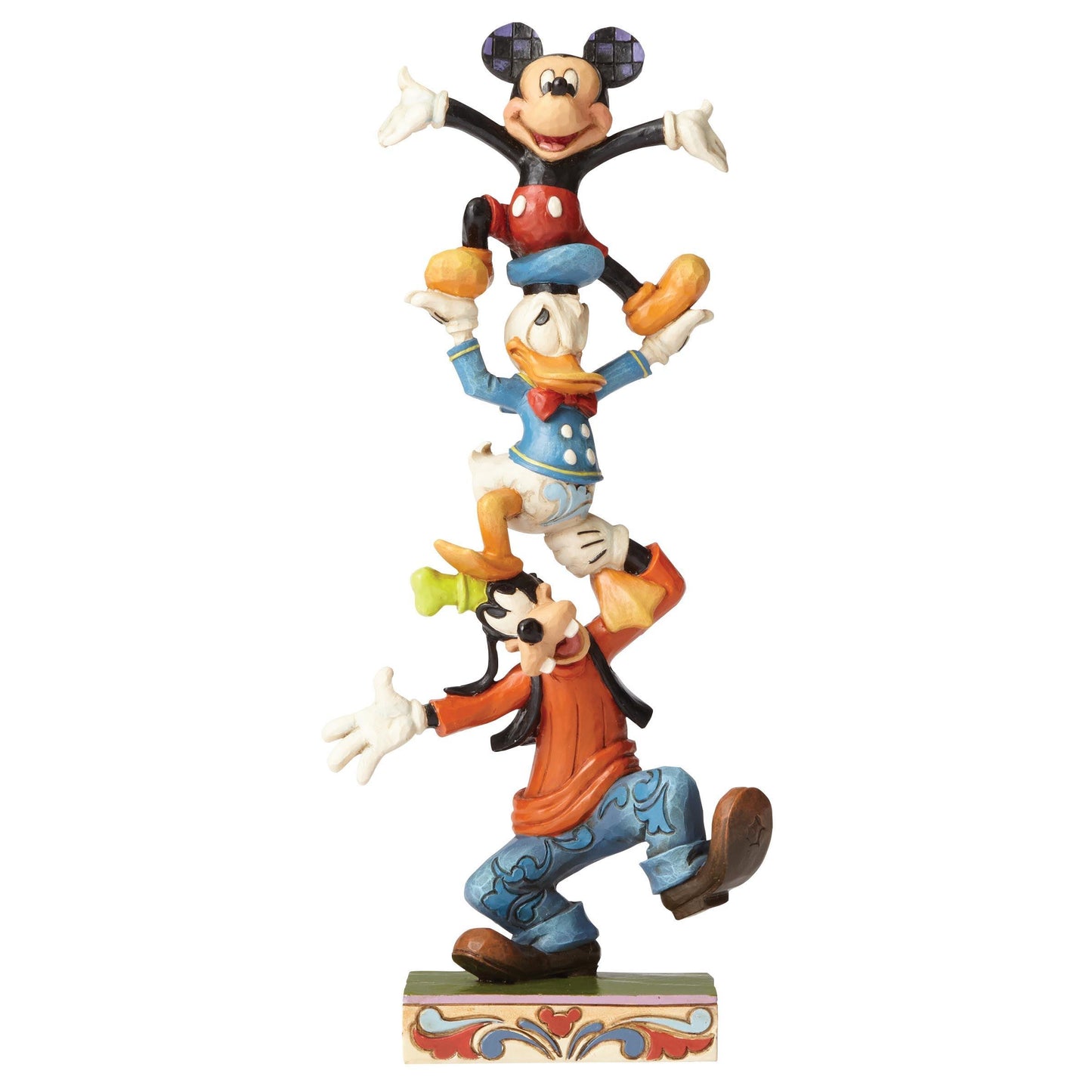 Teetering Tower (Goofy, Donald Duck and Mickey Mouse Figurine) (Disney Traditions by Jim Shore) - Gallery Gifts Online 