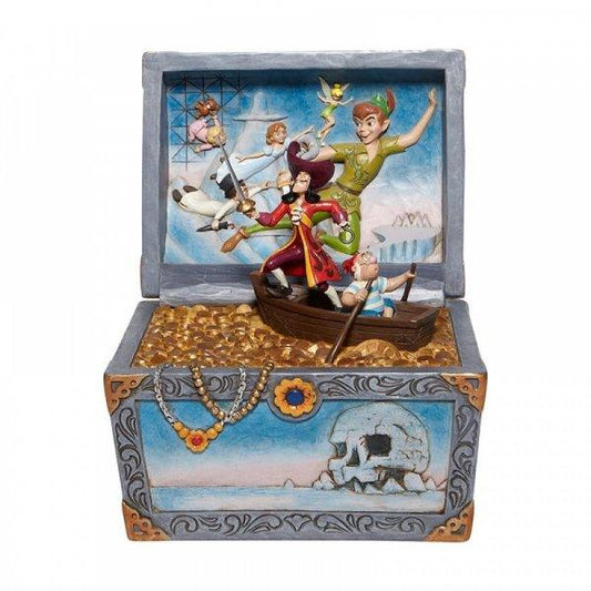 Treasure strewn Tableau - Peter Pan Flying Scene Figurine (Disney Traditions by Jim Shore) - Gallery Gifts Online 