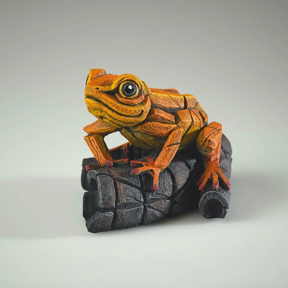 Tree Frog - Orange Sculpture (Edge Sculpture by Matt Buckley) - Gallery Gifts Online 