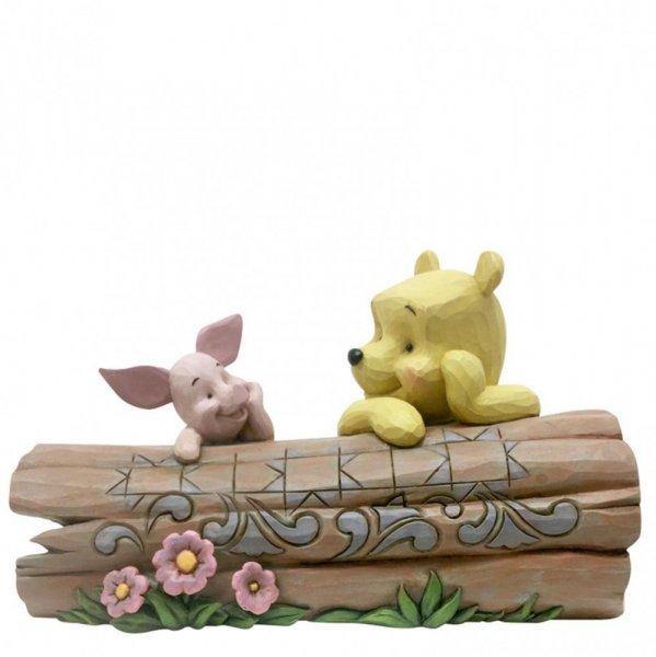 Truncated Conversation (Pooh and Piglet on a Log Figurine) (Disney Traditions by Jim Shore) - Gallery Gifts Online 