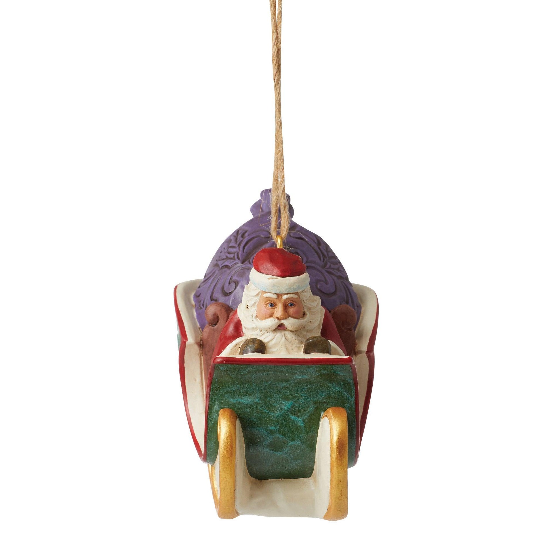 Twas the Night Before Christmas Santa Sleigh Hanging Ornament - Gallery Gifts Online 