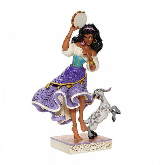 Twirling Tambourine Player - Esmeralda and Djali Figurine (Disney Traditions by Jim Shore) - Gallery Gifts Online 