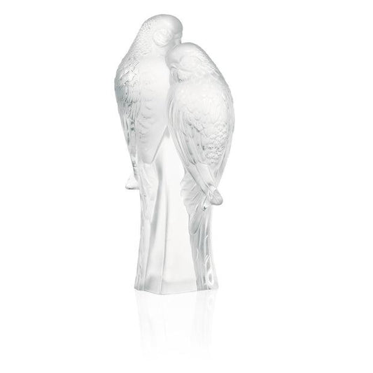 Two Parakeets Figure (Lalique) - Gallery Gifts Online 