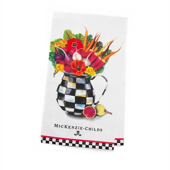 Vegetable Bouquet Dish Towel (Mackenzie Childs) - Gallery Gifts Online 