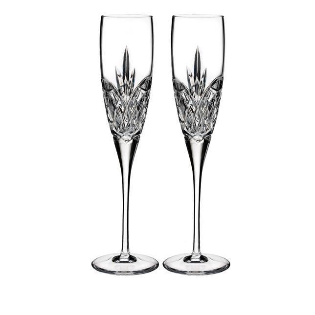 Waterford crystal champagne flutes recommended as a 15 year anniversary gift